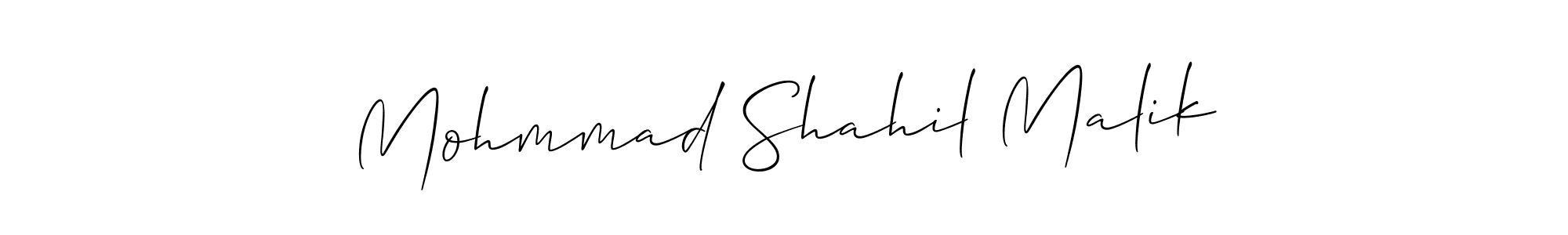 Also we have Mohmmad Shahil Malik name is the best signature style. Create professional handwritten signature collection using Allison_Script autograph style. Mohmmad Shahil Malik signature style 2 images and pictures png