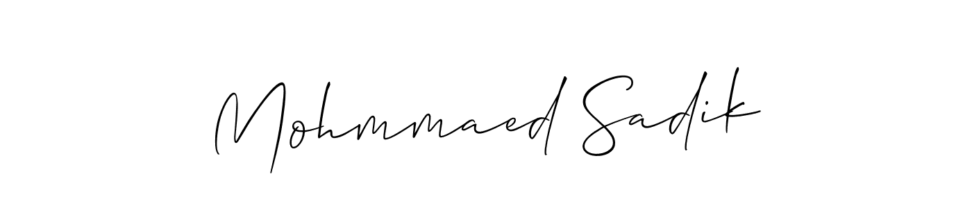 How to Draw Mohmmaed Sadik signature style? Allison_Script is a latest design signature styles for name Mohmmaed Sadik. Mohmmaed Sadik signature style 2 images and pictures png