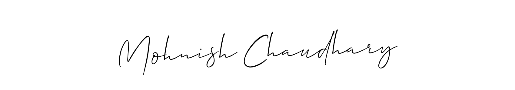 How to Draw Mohnish Chaudhary signature style? Allison_Script is a latest design signature styles for name Mohnish Chaudhary. Mohnish Chaudhary signature style 2 images and pictures png