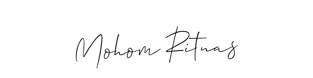 Best and Professional Signature Style for Mohom Ritnas. Allison_Script Best Signature Style Collection. Mohom Ritnas signature style 2 images and pictures png