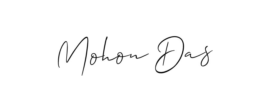 Make a beautiful signature design for name Mohon Das. With this signature (Allison_Script) style, you can create a handwritten signature for free. Mohon Das signature style 2 images and pictures png