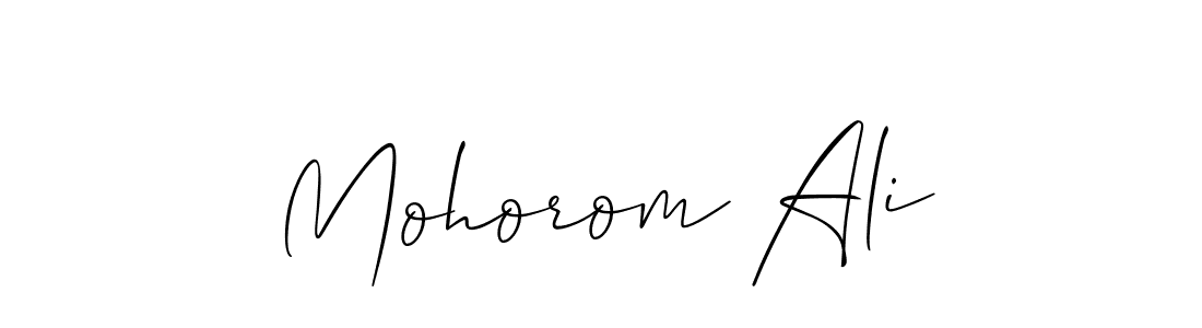 if you are searching for the best signature style for your name Mohorom Ali. so please give up your signature search. here we have designed multiple signature styles  using Allison_Script. Mohorom Ali signature style 2 images and pictures png