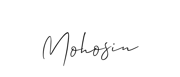 Also we have Mohosin name is the best signature style. Create professional handwritten signature collection using Allison_Script autograph style. Mohosin signature style 2 images and pictures png