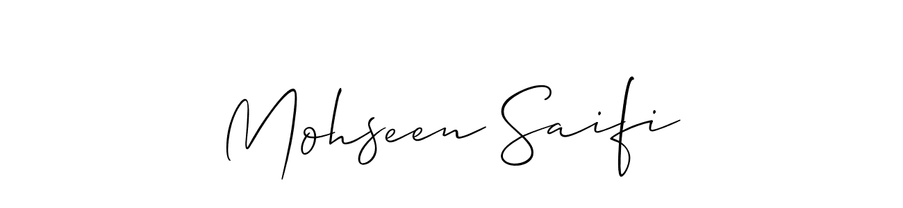 This is the best signature style for the Mohseen Saifi name. Also you like these signature font (Allison_Script). Mix name signature. Mohseen Saifi signature style 2 images and pictures png