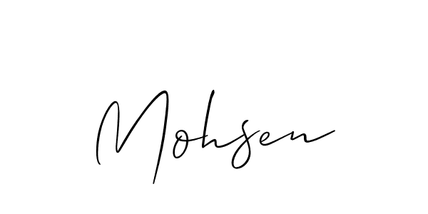 Allison_Script is a professional signature style that is perfect for those who want to add a touch of class to their signature. It is also a great choice for those who want to make their signature more unique. Get Mohsen name to fancy signature for free. Mohsen signature style 2 images and pictures png