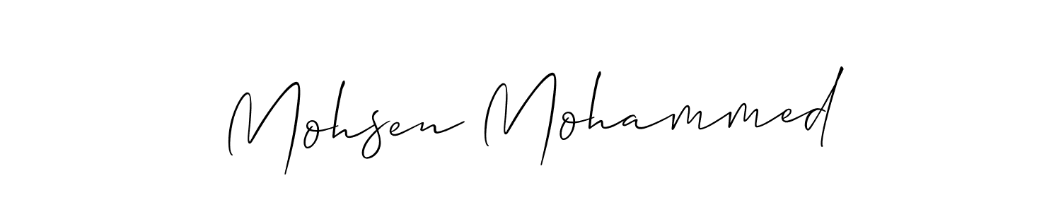 How to make Mohsen Mohammed name signature. Use Allison_Script style for creating short signs online. This is the latest handwritten sign. Mohsen Mohammed signature style 2 images and pictures png
