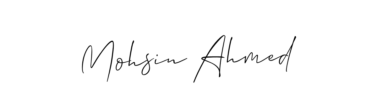 Design your own signature with our free online signature maker. With this signature software, you can create a handwritten (Allison_Script) signature for name Mohsin Ahmed. Mohsin Ahmed signature style 2 images and pictures png