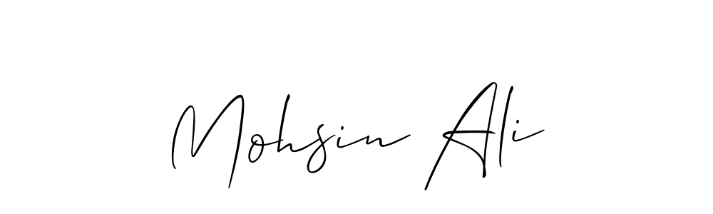 You should practise on your own different ways (Allison_Script) to write your name (Mohsin Ali) in signature. don't let someone else do it for you. Mohsin Ali signature style 2 images and pictures png