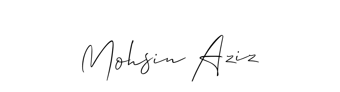 It looks lik you need a new signature style for name Mohsin Aziz. Design unique handwritten (Allison_Script) signature with our free signature maker in just a few clicks. Mohsin Aziz signature style 2 images and pictures png