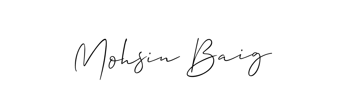 Mohsin Baig stylish signature style. Best Handwritten Sign (Allison_Script) for my name. Handwritten Signature Collection Ideas for my name Mohsin Baig. Mohsin Baig signature style 2 images and pictures png