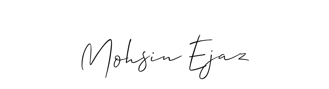 Similarly Allison_Script is the best handwritten signature design. Signature creator online .You can use it as an online autograph creator for name Mohsin Ejaz. Mohsin Ejaz signature style 2 images and pictures png