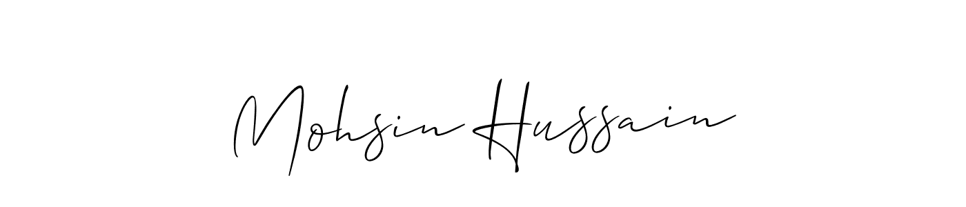 Also You can easily find your signature by using the search form. We will create Mohsin Hussain name handwritten signature images for you free of cost using Allison_Script sign style. Mohsin Hussain signature style 2 images and pictures png