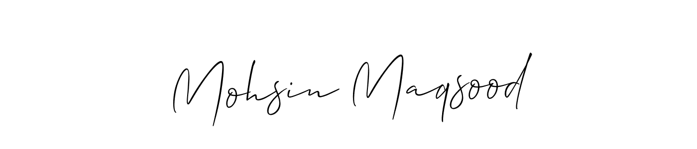 You should practise on your own different ways (Allison_Script) to write your name (Mohsin Maqsood) in signature. don't let someone else do it for you. Mohsin Maqsood signature style 2 images and pictures png