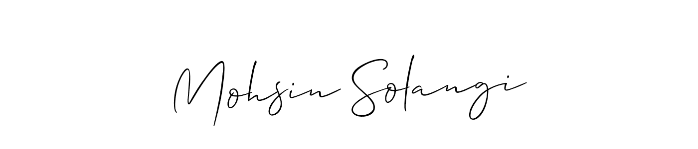 Design your own signature with our free online signature maker. With this signature software, you can create a handwritten (Allison_Script) signature for name Mohsin Solangi. Mohsin Solangi signature style 2 images and pictures png