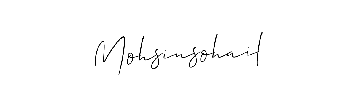 Make a beautiful signature design for name Mohsinsohail. With this signature (Allison_Script) style, you can create a handwritten signature for free. Mohsinsohail signature style 2 images and pictures png