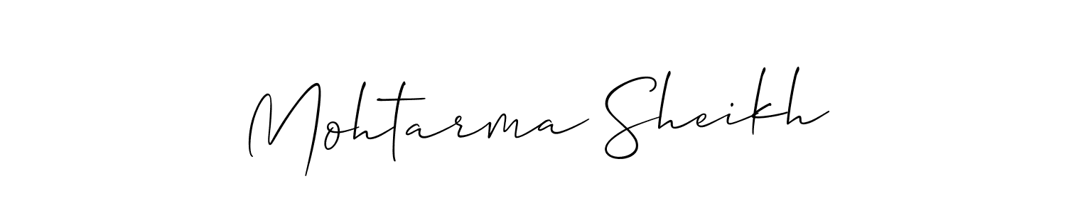 This is the best signature style for the Mohtarma Sheikh name. Also you like these signature font (Allison_Script). Mix name signature. Mohtarma Sheikh signature style 2 images and pictures png