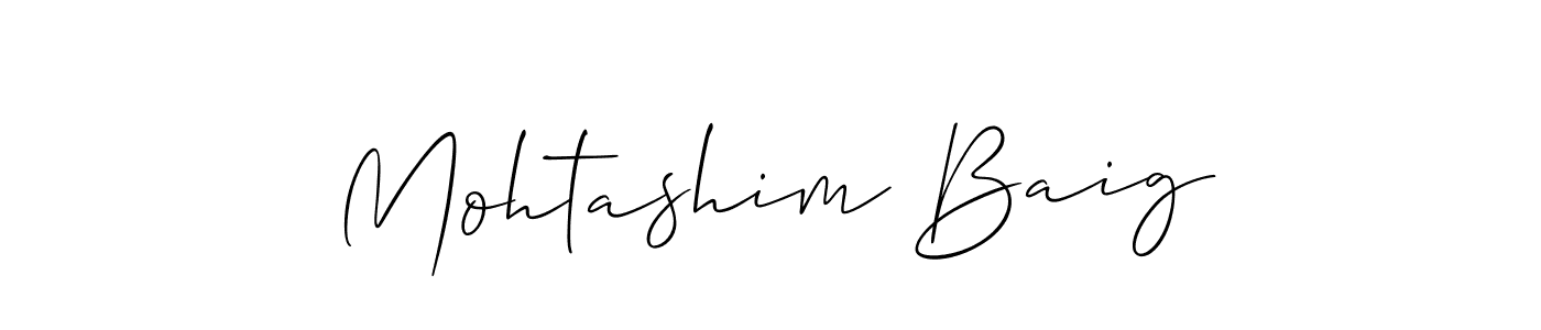 Also You can easily find your signature by using the search form. We will create Mohtashim Baig name handwritten signature images for you free of cost using Allison_Script sign style. Mohtashim Baig signature style 2 images and pictures png