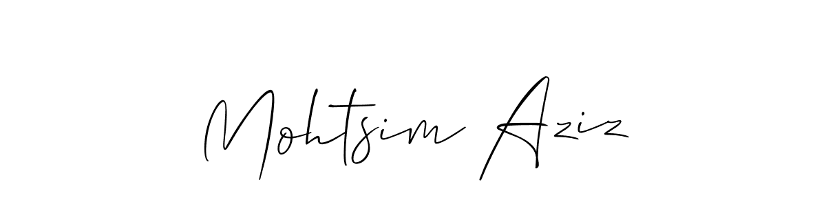 Make a beautiful signature design for name Mohtsim Aziz. Use this online signature maker to create a handwritten signature for free. Mohtsim Aziz signature style 2 images and pictures png