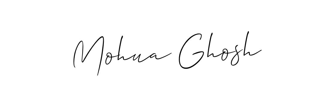 Allison_Script is a professional signature style that is perfect for those who want to add a touch of class to their signature. It is also a great choice for those who want to make their signature more unique. Get Mohua Ghosh name to fancy signature for free. Mohua Ghosh signature style 2 images and pictures png