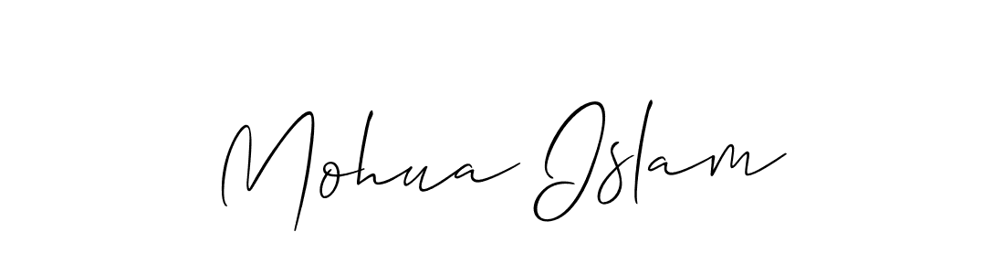 Make a short Mohua Islam signature style. Manage your documents anywhere anytime using Allison_Script. Create and add eSignatures, submit forms, share and send files easily. Mohua Islam signature style 2 images and pictures png
