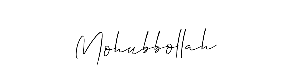 You should practise on your own different ways (Allison_Script) to write your name (Mohubbollah) in signature. don't let someone else do it for you. Mohubbollah signature style 2 images and pictures png