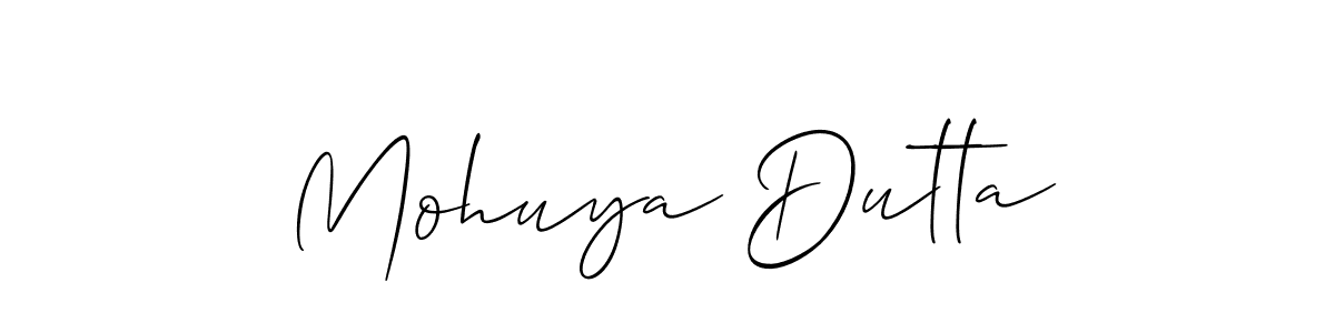 It looks lik you need a new signature style for name Mohuya Dutta. Design unique handwritten (Allison_Script) signature with our free signature maker in just a few clicks. Mohuya Dutta signature style 2 images and pictures png