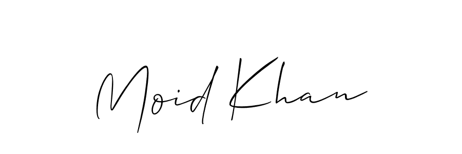 Moid Khan stylish signature style. Best Handwritten Sign (Allison_Script) for my name. Handwritten Signature Collection Ideas for my name Moid Khan. Moid Khan signature style 2 images and pictures png