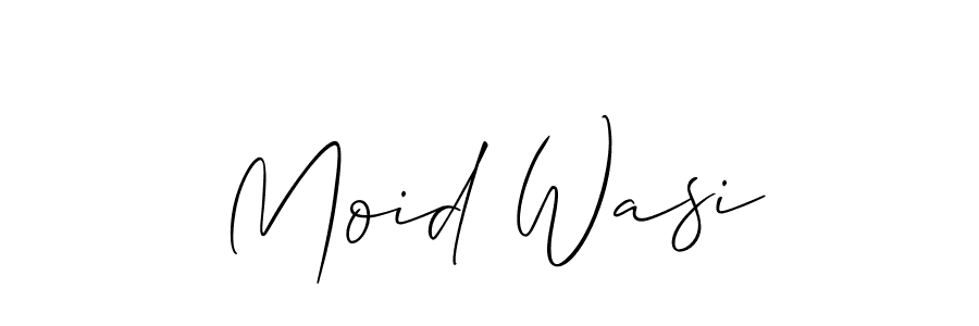 The best way (Allison_Script) to make a short signature is to pick only two or three words in your name. The name Moid Wasi include a total of six letters. For converting this name. Moid Wasi signature style 2 images and pictures png