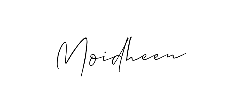 Allison_Script is a professional signature style that is perfect for those who want to add a touch of class to their signature. It is also a great choice for those who want to make their signature more unique. Get Moidheen name to fancy signature for free. Moidheen signature style 2 images and pictures png