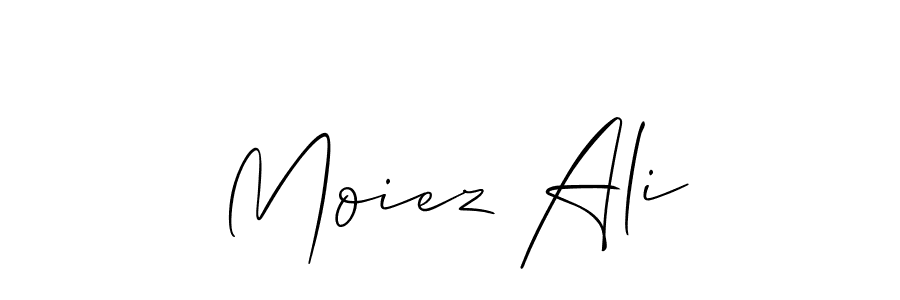 How to Draw Moiez Ali signature style? Allison_Script is a latest design signature styles for name Moiez Ali. Moiez Ali signature style 2 images and pictures png