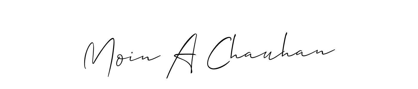 Create a beautiful signature design for name Moin A Chauhan. With this signature (Allison_Script) fonts, you can make a handwritten signature for free. Moin A Chauhan signature style 2 images and pictures png