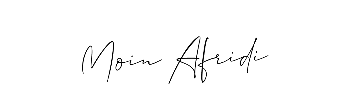 Make a beautiful signature design for name Moin Afridi. With this signature (Allison_Script) style, you can create a handwritten signature for free. Moin Afridi signature style 2 images and pictures png