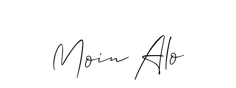 How to make Moin Alo signature? Allison_Script is a professional autograph style. Create handwritten signature for Moin Alo name. Moin Alo signature style 2 images and pictures png