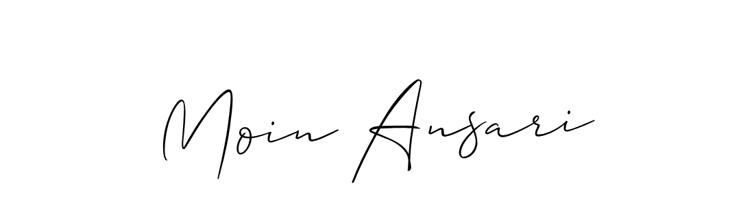 How to make Moin Ansari name signature. Use Allison_Script style for creating short signs online. This is the latest handwritten sign. Moin Ansari signature style 2 images and pictures png