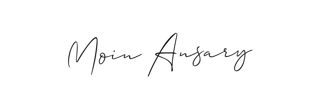 Make a short Moin Ansary signature style. Manage your documents anywhere anytime using Allison_Script. Create and add eSignatures, submit forms, share and send files easily. Moin Ansary signature style 2 images and pictures png