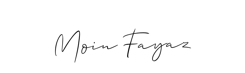 How to Draw Moin Fayaz signature style? Allison_Script is a latest design signature styles for name Moin Fayaz. Moin Fayaz signature style 2 images and pictures png