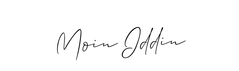 Allison_Script is a professional signature style that is perfect for those who want to add a touch of class to their signature. It is also a great choice for those who want to make their signature more unique. Get Moin Iddin name to fancy signature for free. Moin Iddin signature style 2 images and pictures png