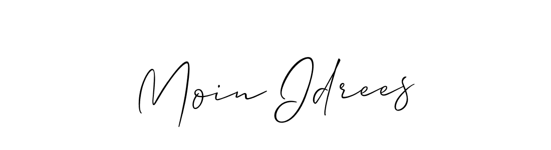 Make a beautiful signature design for name Moin Idrees. Use this online signature maker to create a handwritten signature for free. Moin Idrees signature style 2 images and pictures png