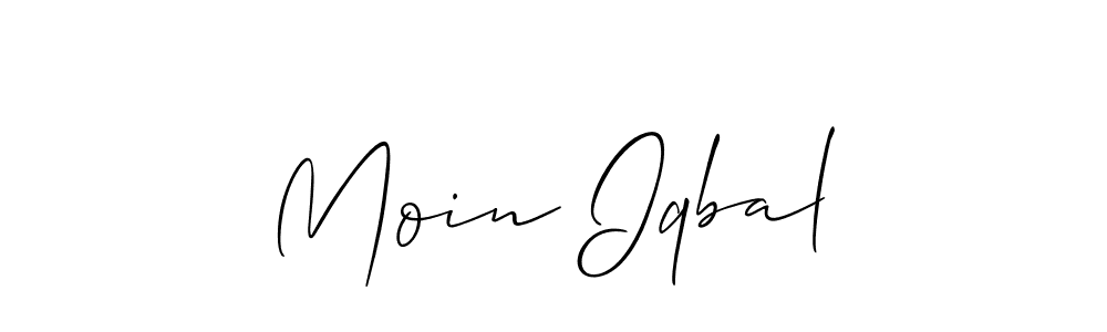 How to make Moin Iqbal signature? Allison_Script is a professional autograph style. Create handwritten signature for Moin Iqbal name. Moin Iqbal signature style 2 images and pictures png