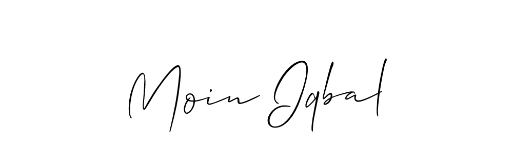 The best way (Allison_Script) to make a short signature is to pick only two or three words in your name. The name Moin Iqbal include a total of six letters. For converting this name. Moin Iqbal signature style 2 images and pictures png