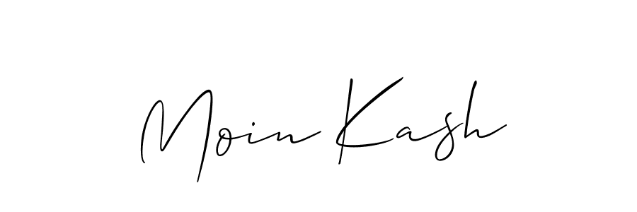 How to make Moin Kash name signature. Use Allison_Script style for creating short signs online. This is the latest handwritten sign. Moin Kash signature style 2 images and pictures png