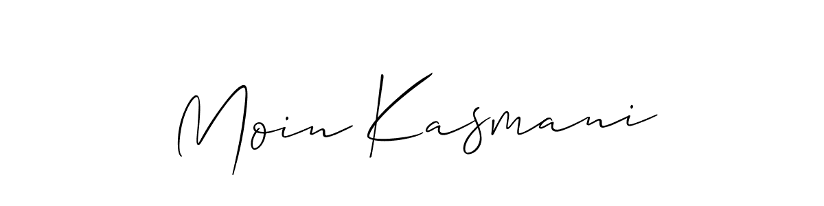 Moin Kasmani stylish signature style. Best Handwritten Sign (Allison_Script) for my name. Handwritten Signature Collection Ideas for my name Moin Kasmani. Moin Kasmani signature style 2 images and pictures png