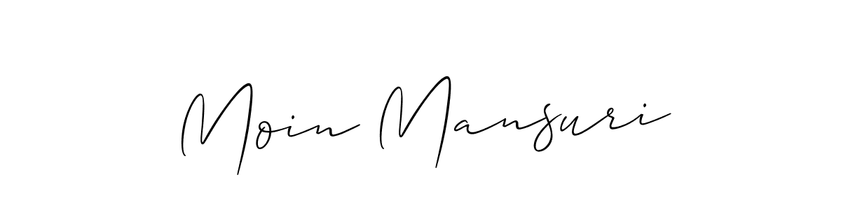 Moin Mansuri stylish signature style. Best Handwritten Sign (Allison_Script) for my name. Handwritten Signature Collection Ideas for my name Moin Mansuri. Moin Mansuri signature style 2 images and pictures png