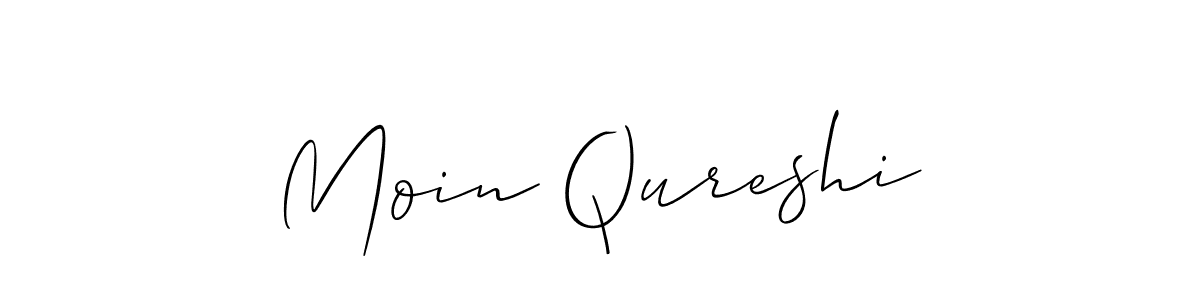 Also we have Moin Qureshi name is the best signature style. Create professional handwritten signature collection using Allison_Script autograph style. Moin Qureshi signature style 2 images and pictures png