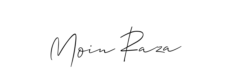 Use a signature maker to create a handwritten signature online. With this signature software, you can design (Allison_Script) your own signature for name Moin Raza. Moin Raza signature style 2 images and pictures png
