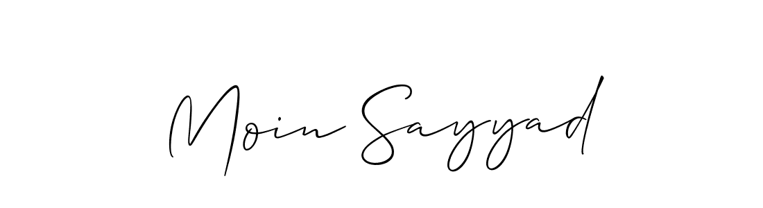 You should practise on your own different ways (Allison_Script) to write your name (Moin Sayyad) in signature. don't let someone else do it for you. Moin Sayyad signature style 2 images and pictures png