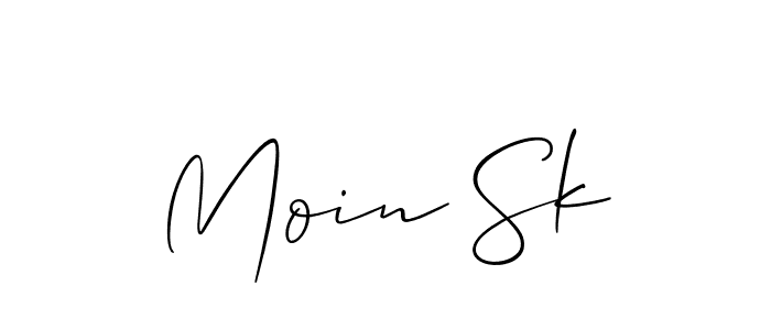 Moin Sk stylish signature style. Best Handwritten Sign (Allison_Script) for my name. Handwritten Signature Collection Ideas for my name Moin Sk. Moin Sk signature style 2 images and pictures png