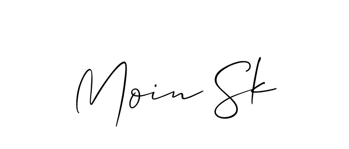 Moin Sk stylish signature style. Best Handwritten Sign (Allison_Script) for my name. Handwritten Signature Collection Ideas for my name Moin Sk. Moin Sk signature style 2 images and pictures png