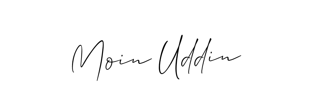 Moin Uddin stylish signature style. Best Handwritten Sign (Allison_Script) for my name. Handwritten Signature Collection Ideas for my name Moin Uddin. Moin Uddin signature style 2 images and pictures png