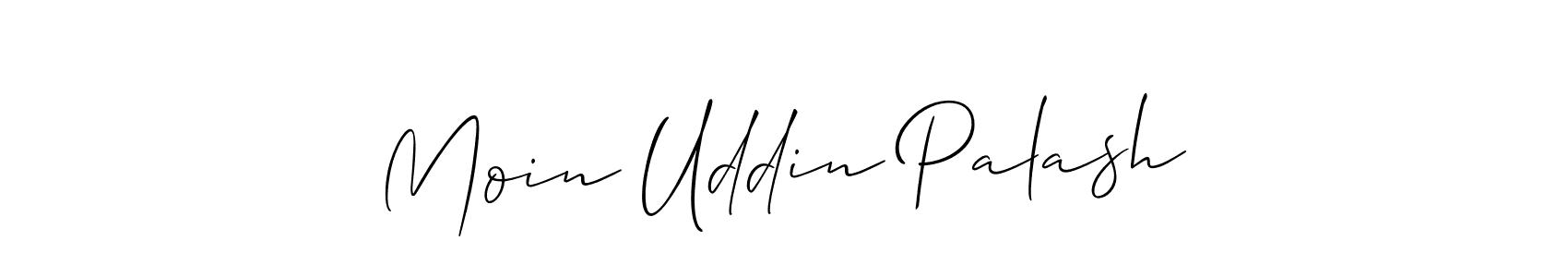 Use a signature maker to create a handwritten signature online. With this signature software, you can design (Allison_Script) your own signature for name Moin Uddin Palash. Moin Uddin Palash signature style 2 images and pictures png